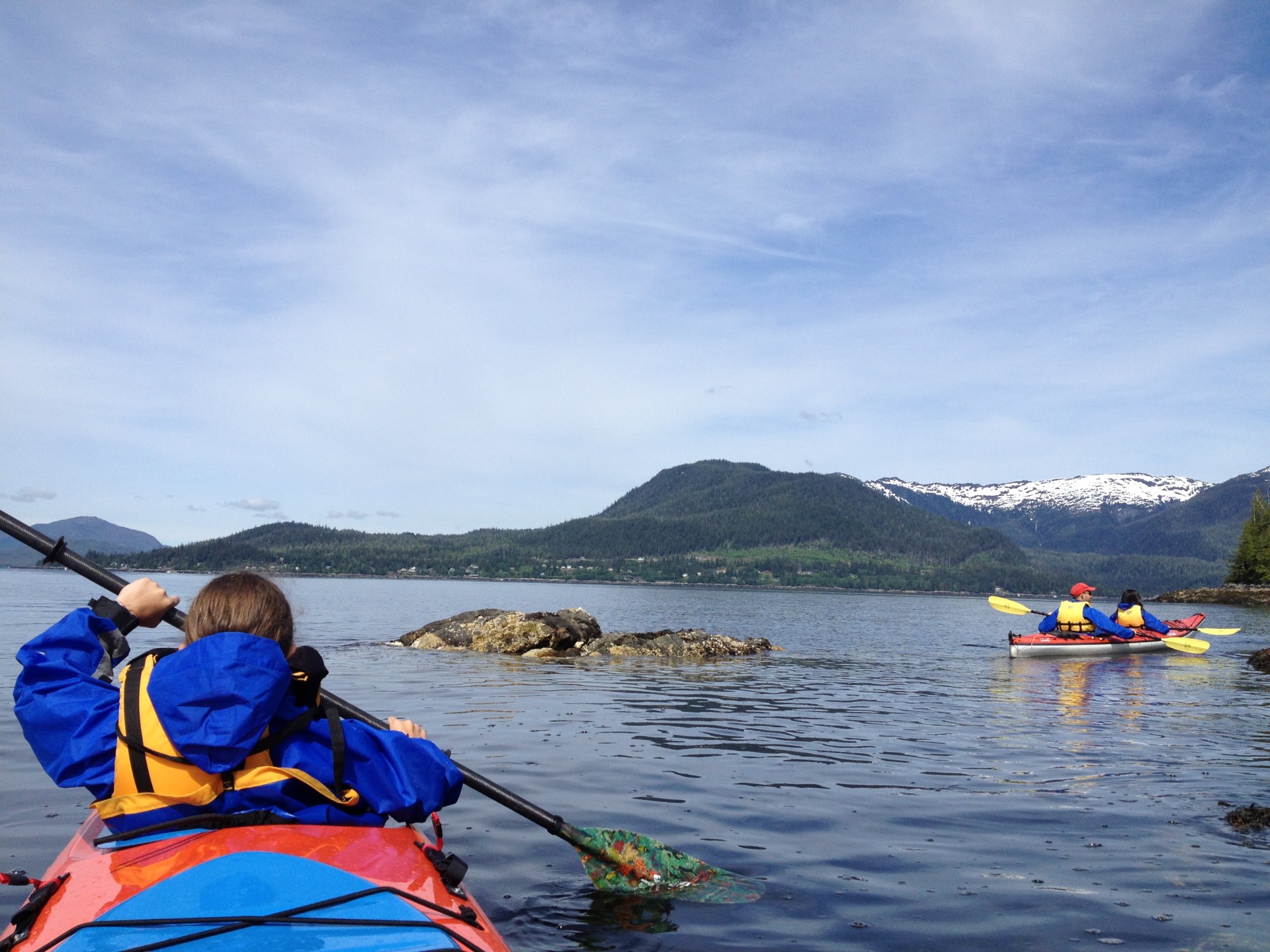 alaska kayak mountains free photo