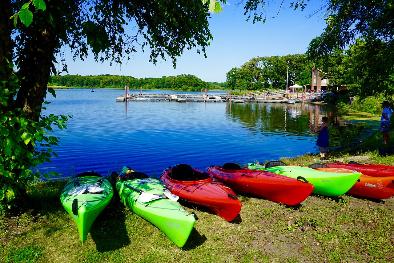 kayak boat lake free photo