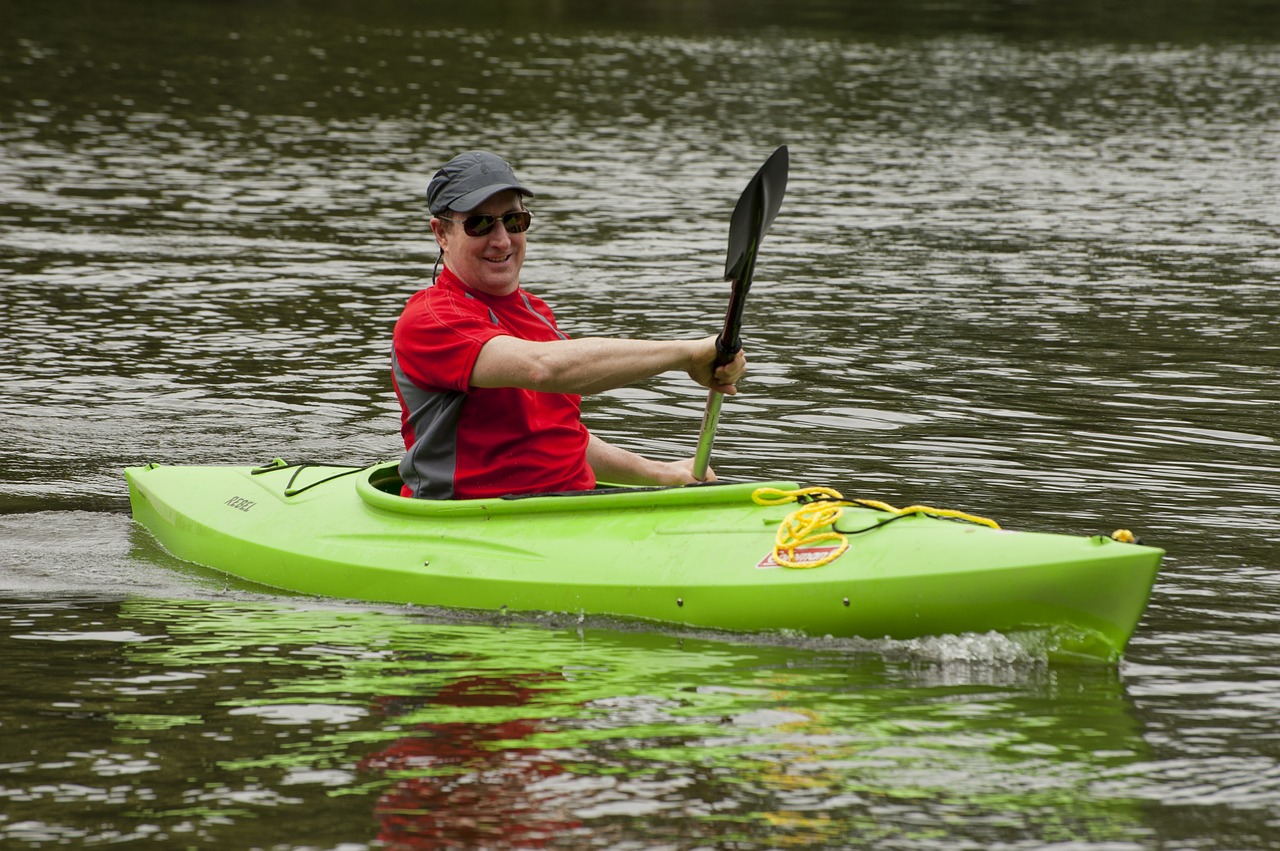 kayak pond sunglasses free photo