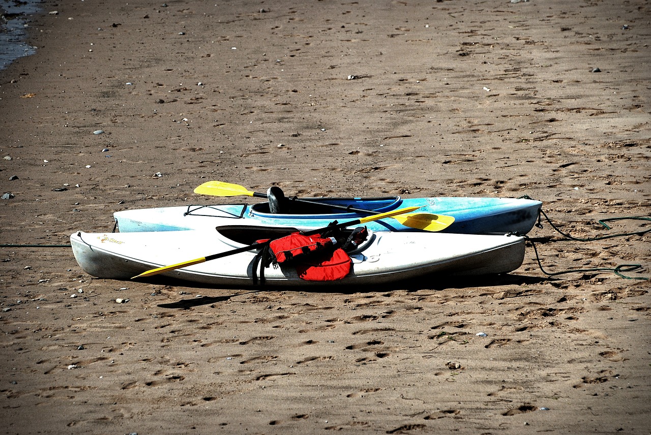 kayak shore sport free photo