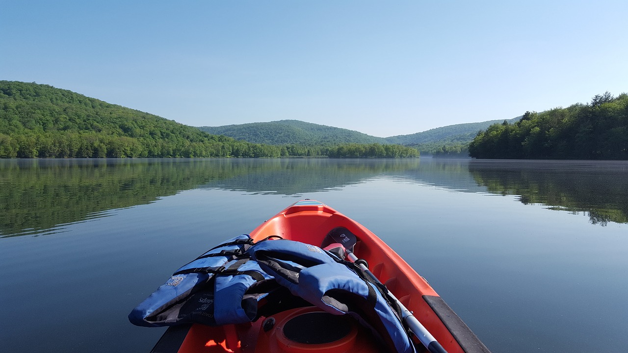 kayak nature lake free photo