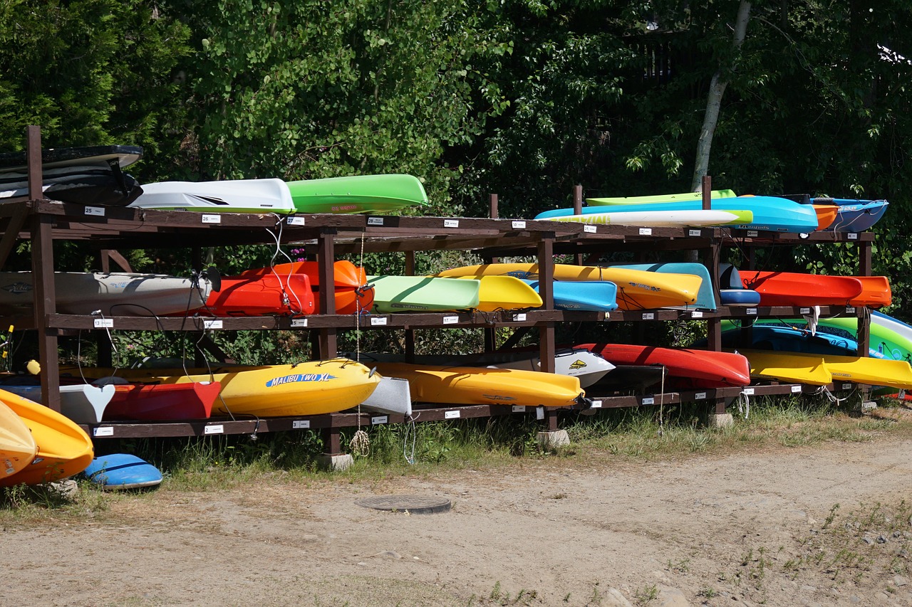 kayak recreation summer free photo