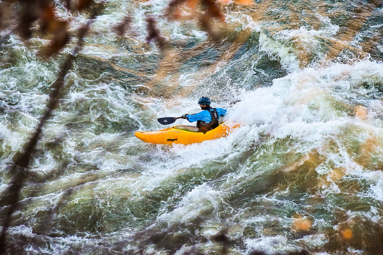 kayak water rapids free photo