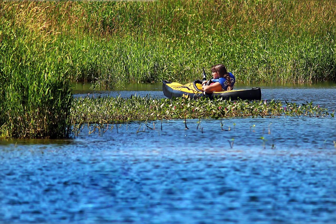 kayak lake summer free photo
