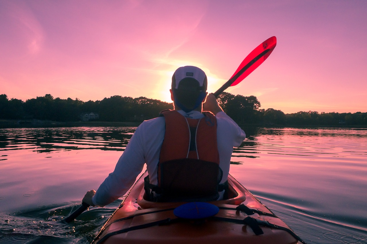 kayaking canoing lakes free photo