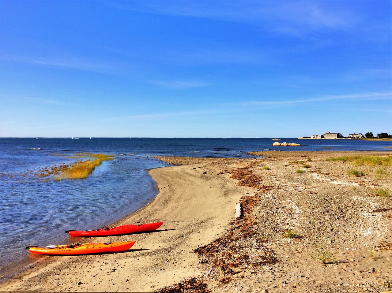 kayaks beach cohasset free photo