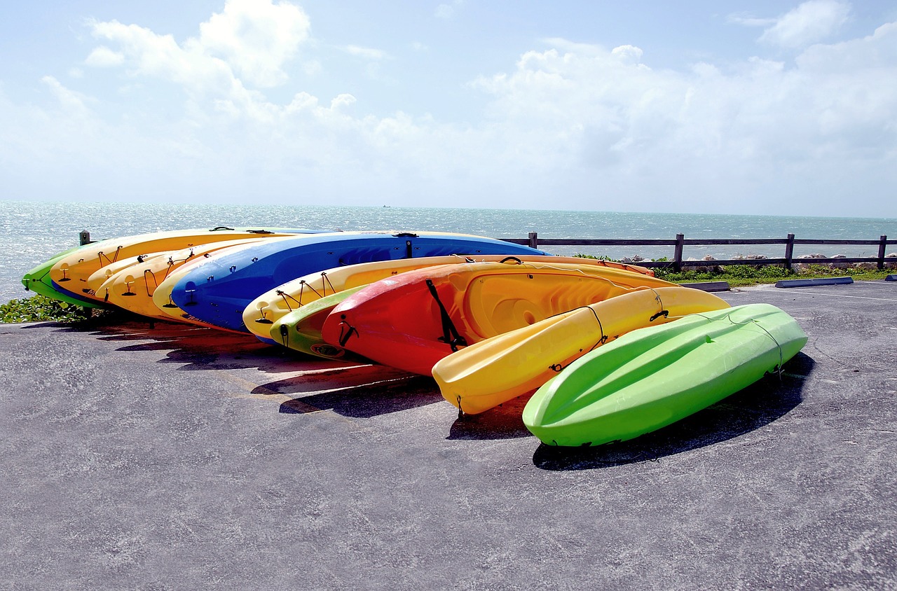 kayaks for rent colorful free photo