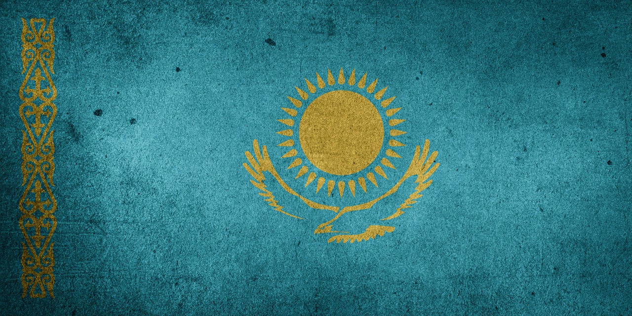 kazakhstan flag national flag free photo