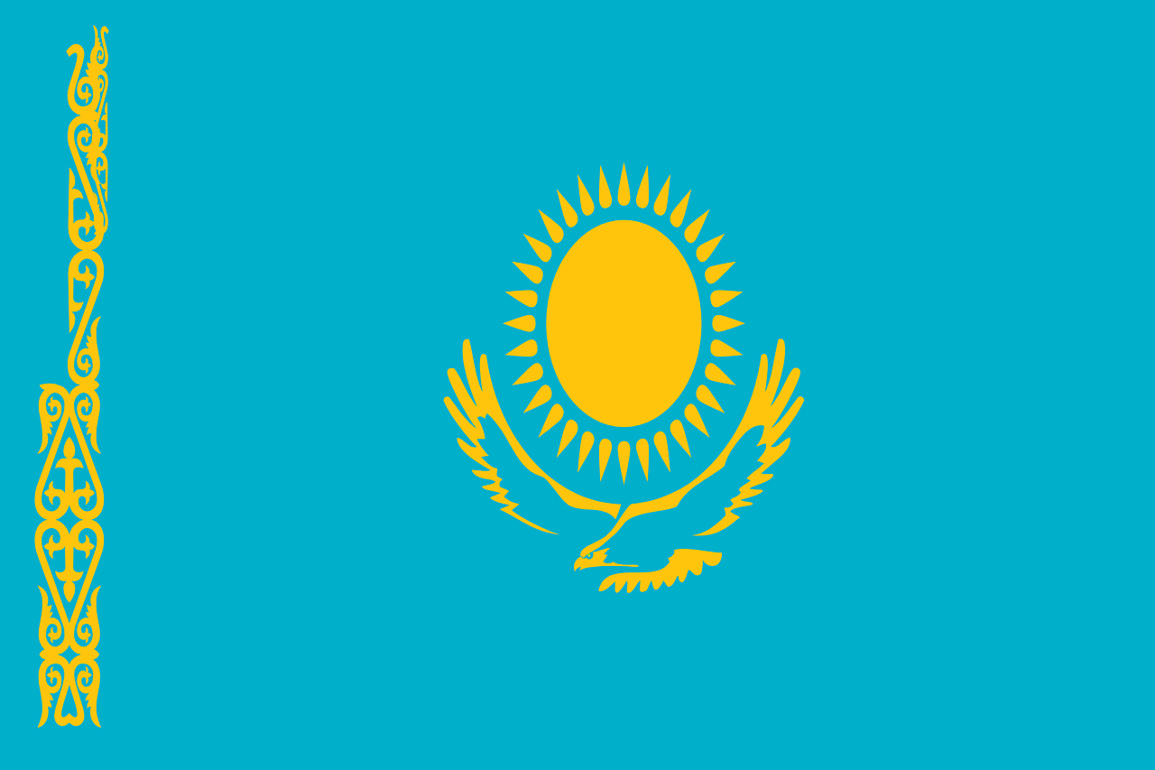 kazakhstan flag national flag free photo