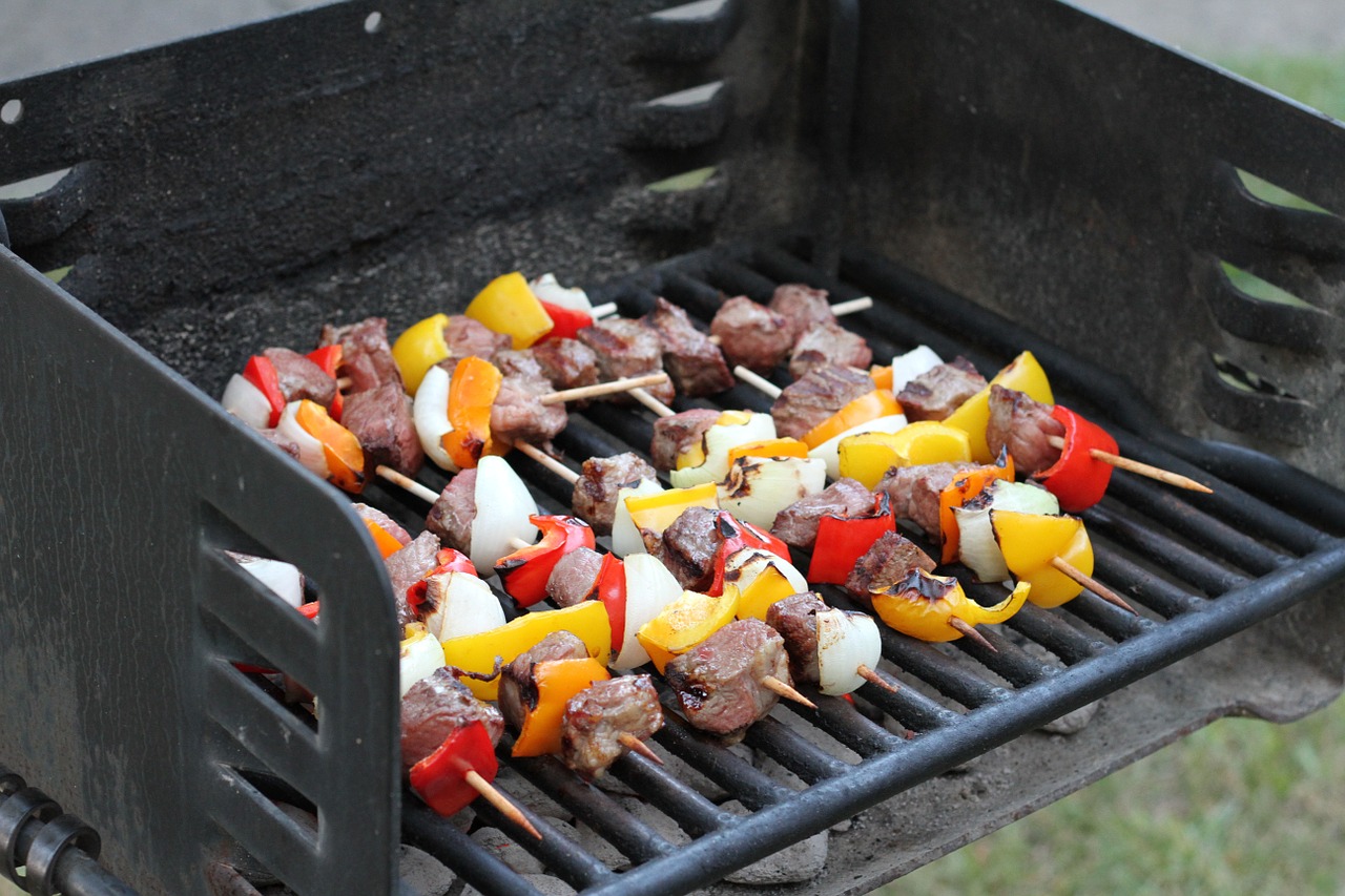 kebab grill skewers free photo
