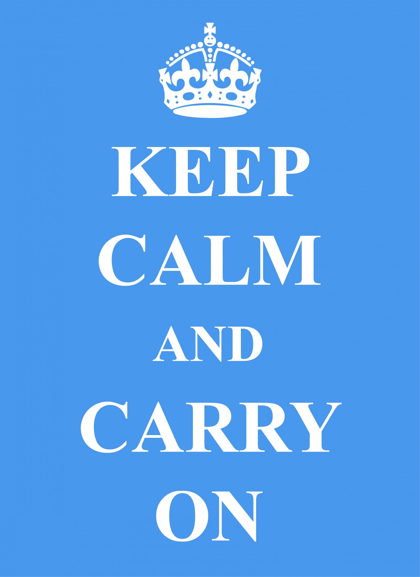 keep calm and carry on blue poster free photo