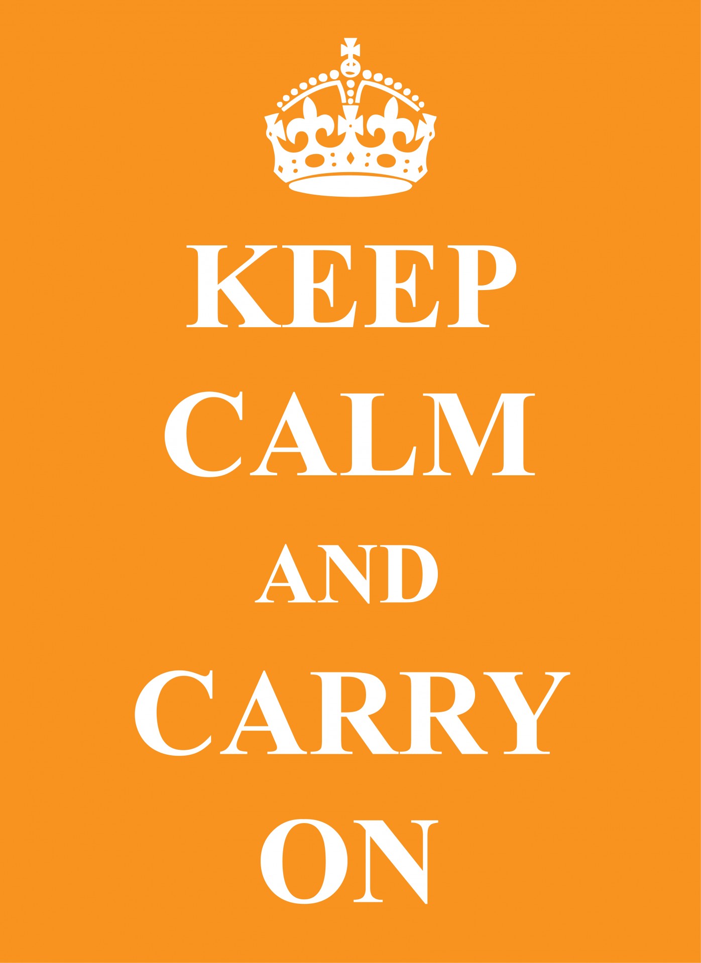 keep calm and carry on orange card free photo