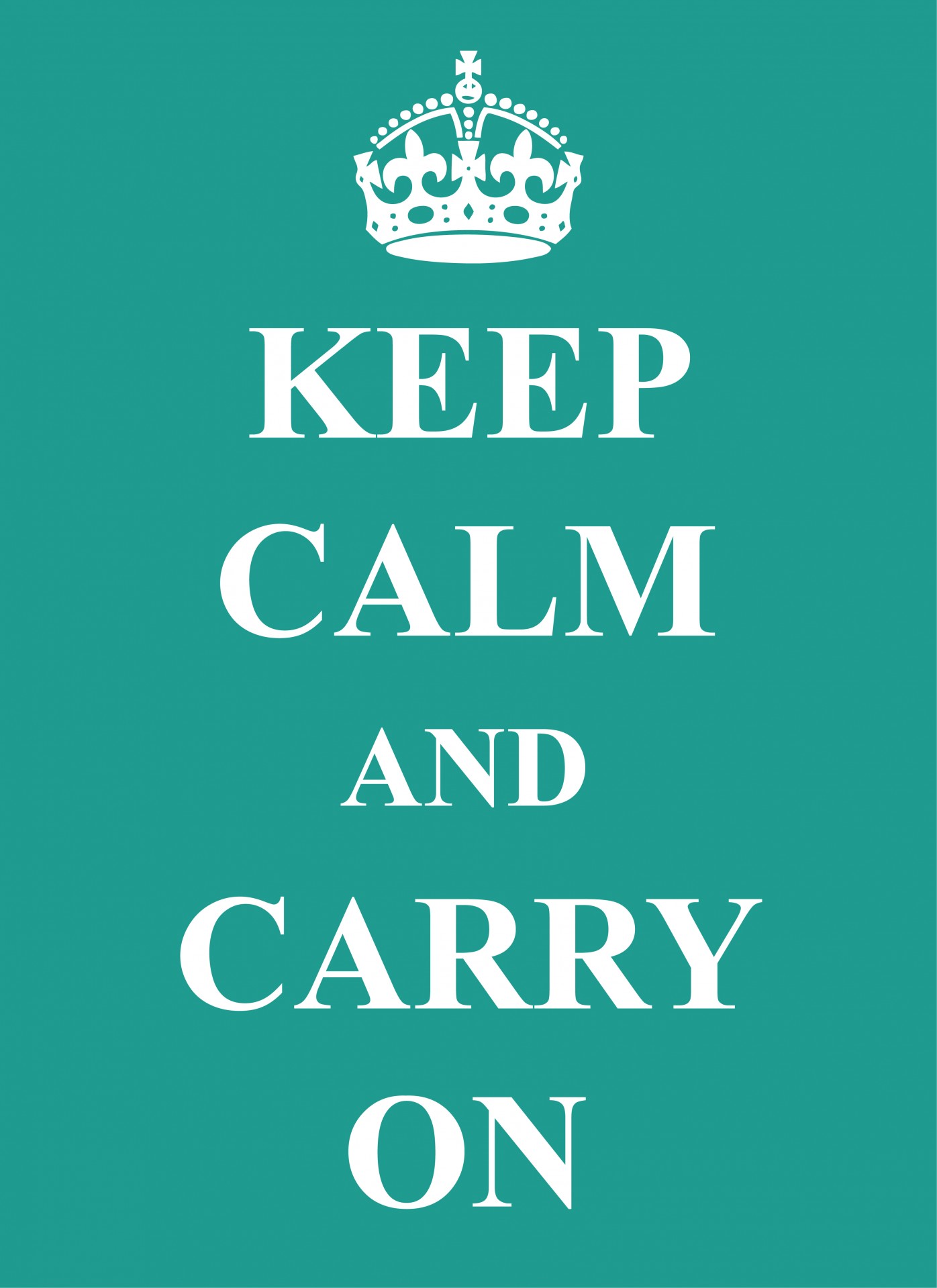 keep calm and carry on teal card free photo
