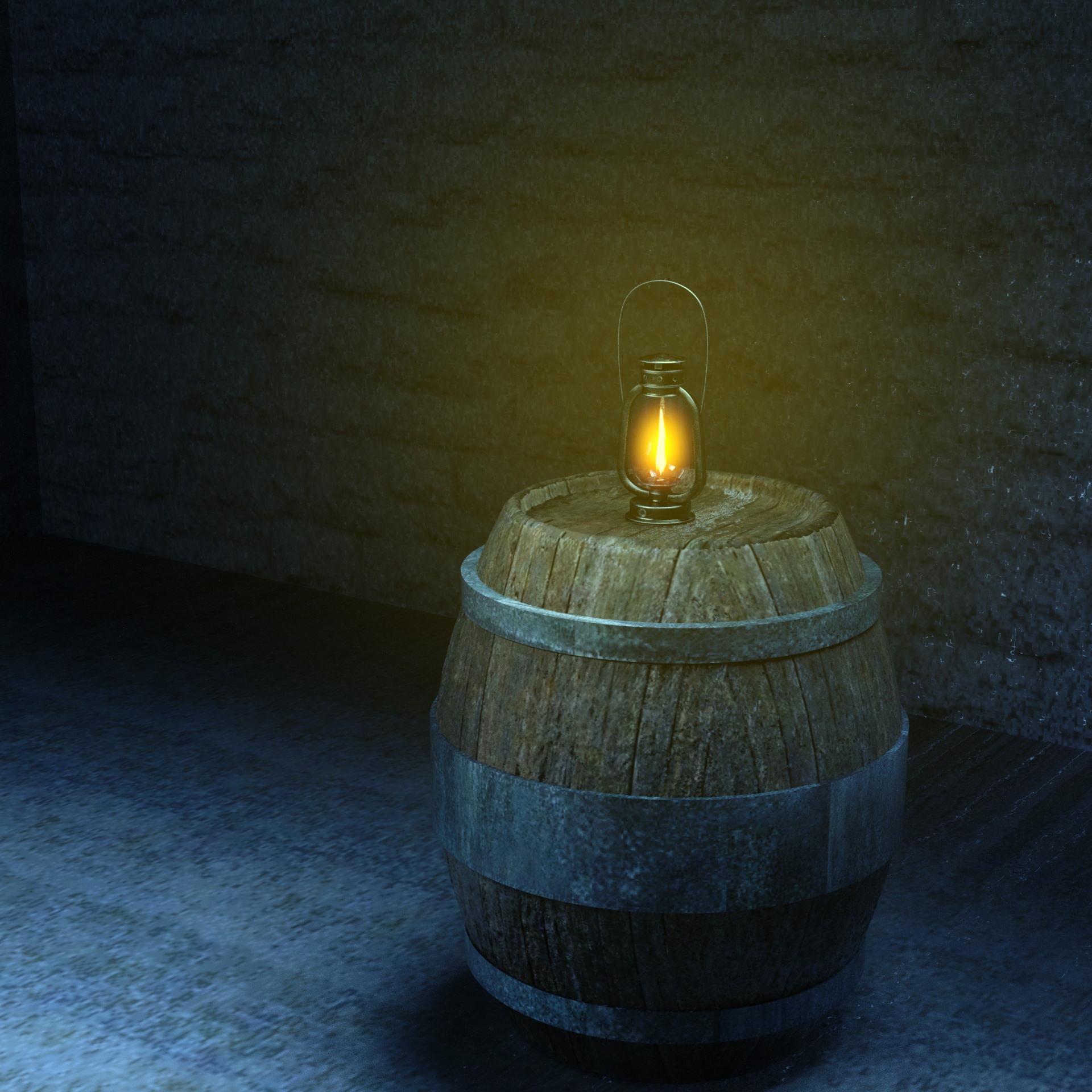 cellar barrel dark free photo