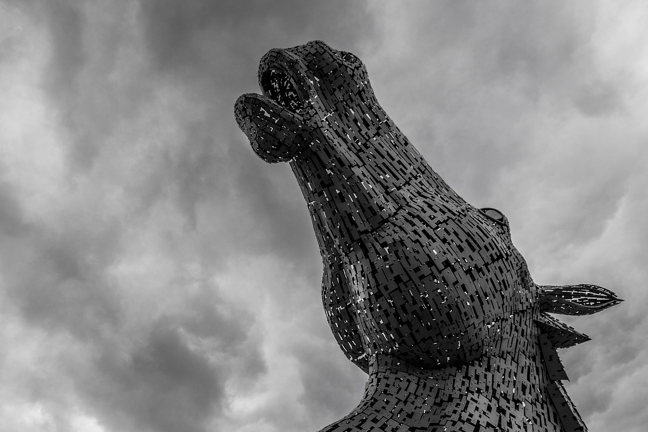 kelpies scotland horse head free photo