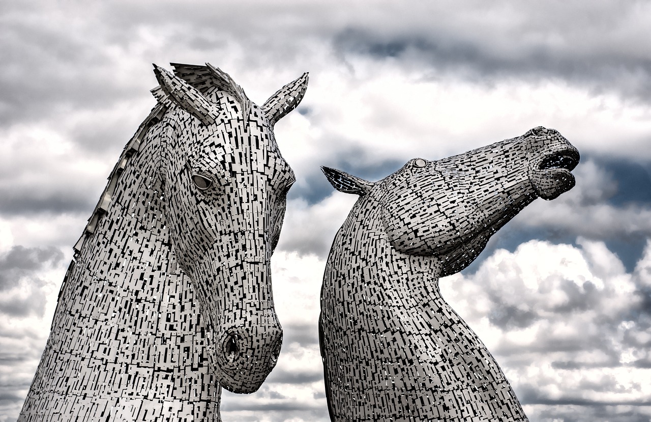 kelpies falkirk horse free photo