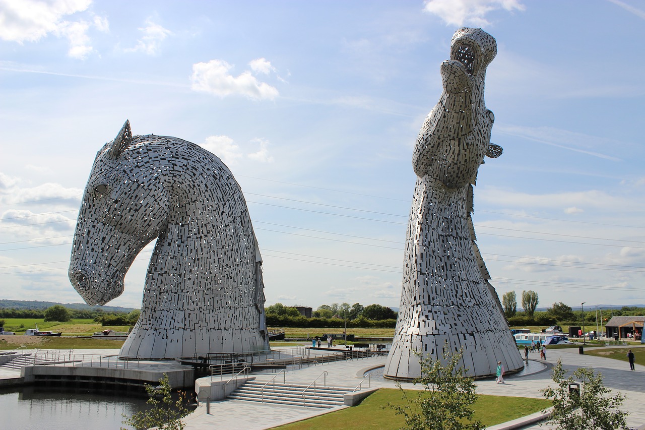 kelpies scotland horse free photo