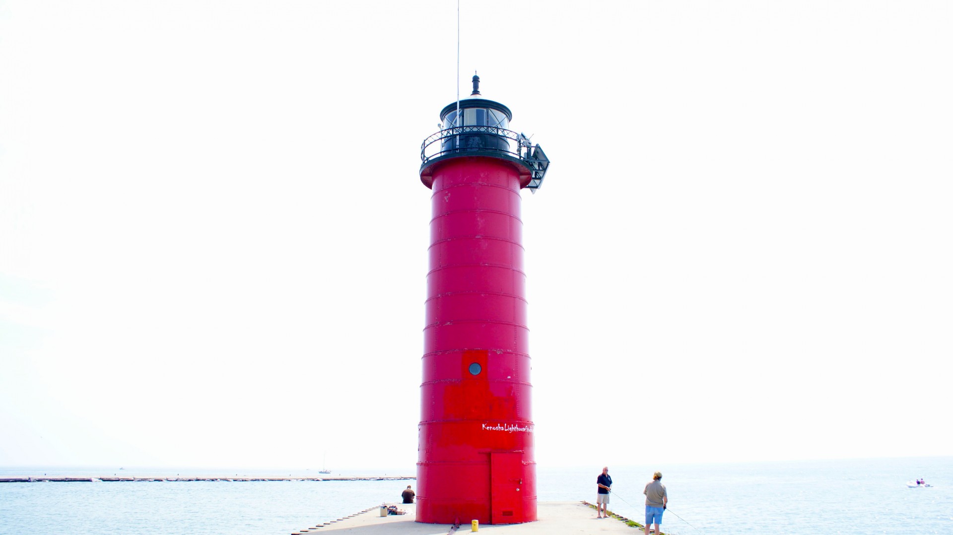 kenosha lighthouse fishing free photo