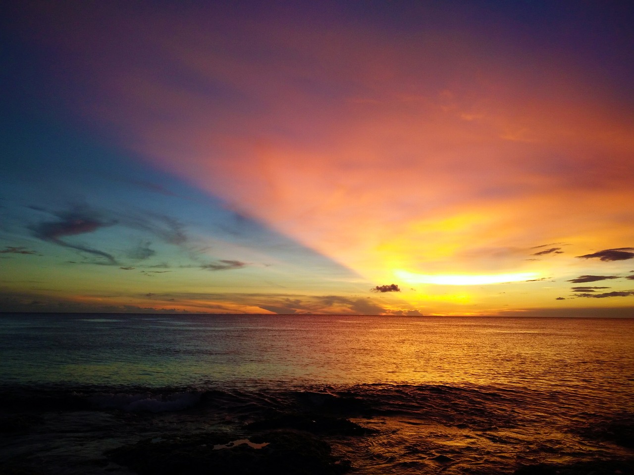 kenting sea sunset free photo