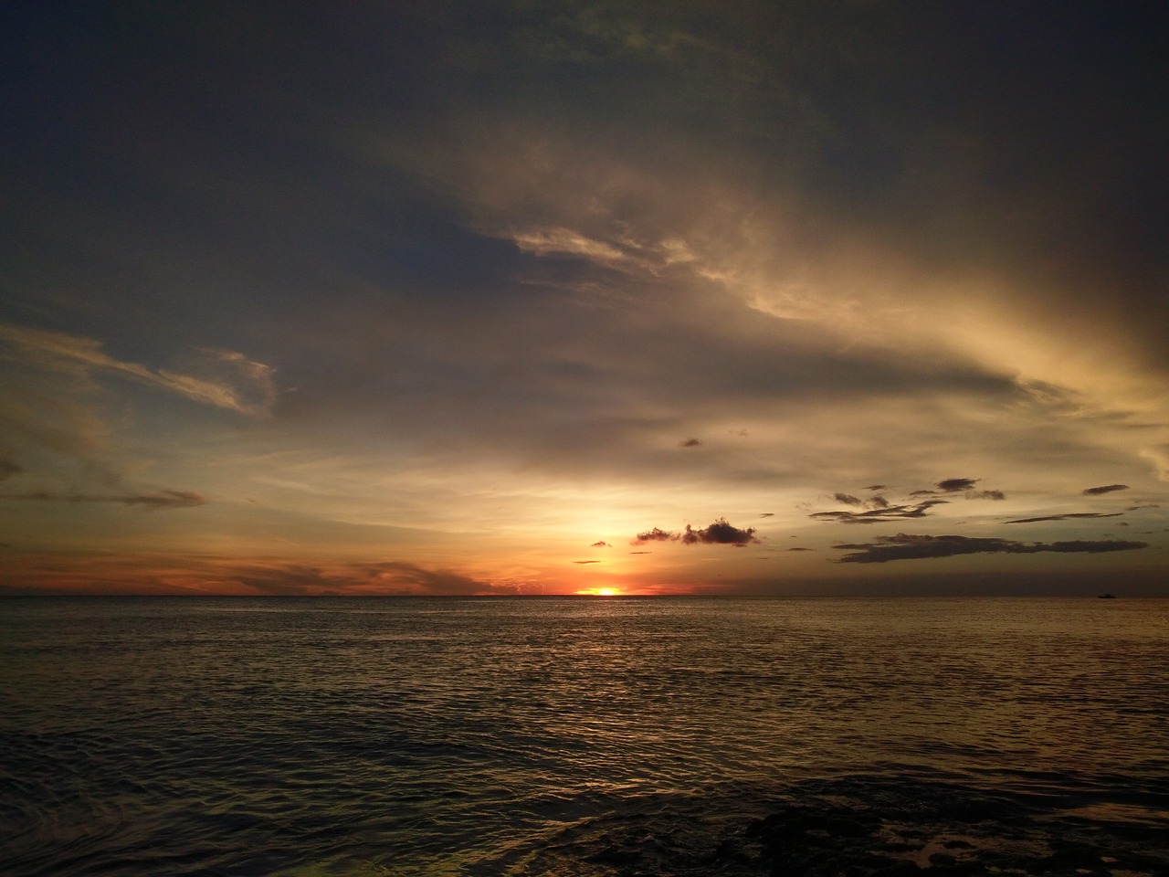 kenting sea sunset free photo