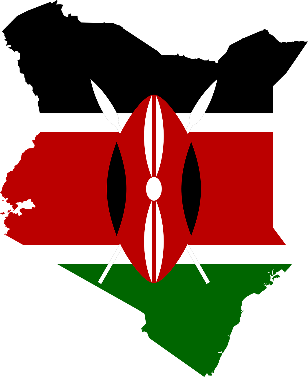 kenya flag map free photo