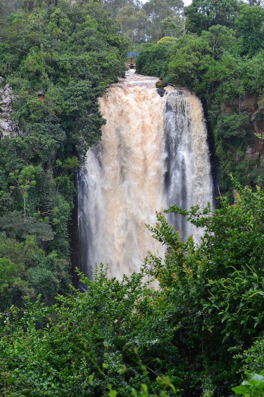 kenya africa waterfall free photo