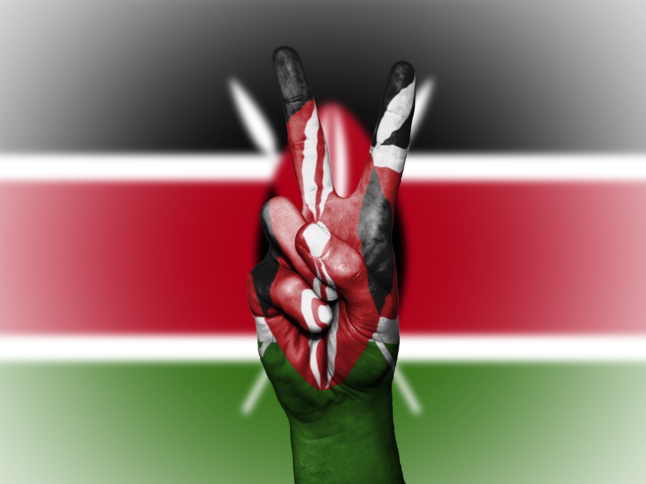 kenya peace hand free photo