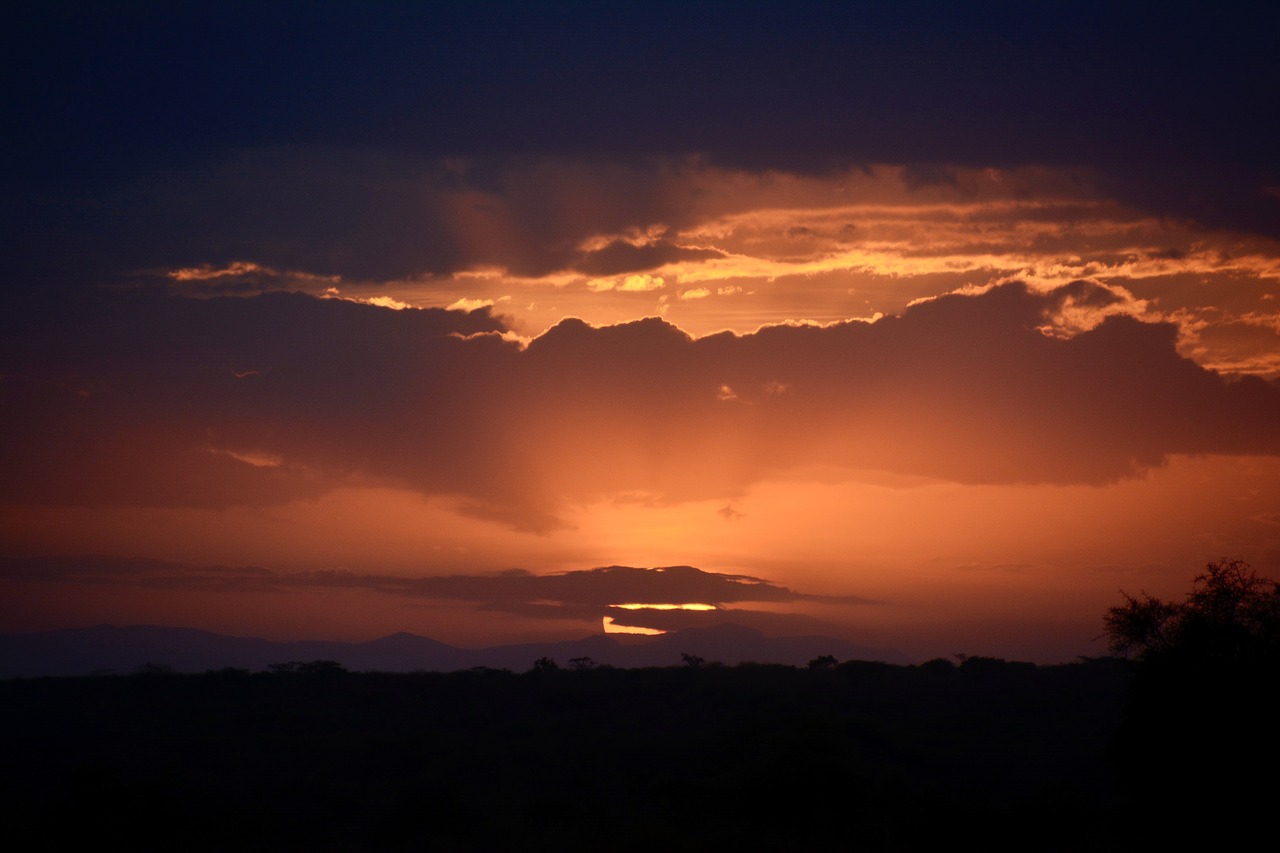 kenya africa sunset free photo