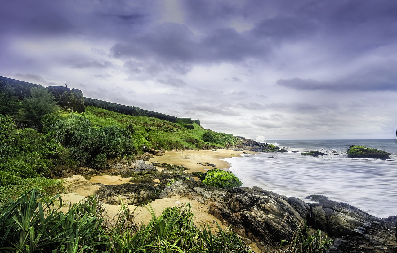 kerala coastline sea free photo