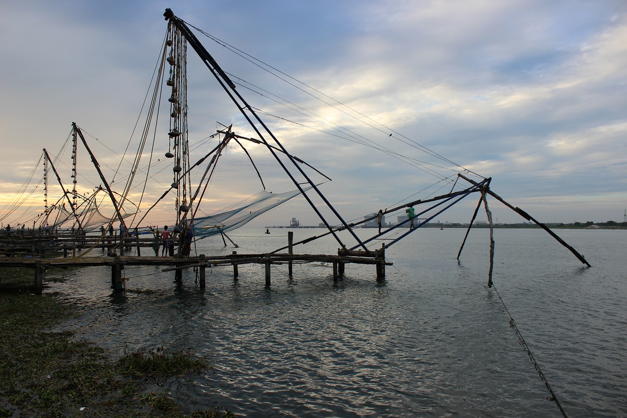 kerala fishing fishnet free photo