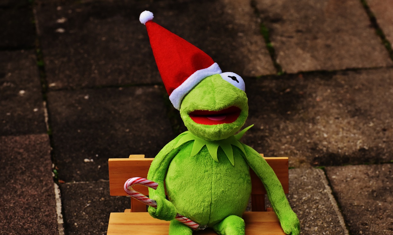 kermit frog christmas free photo