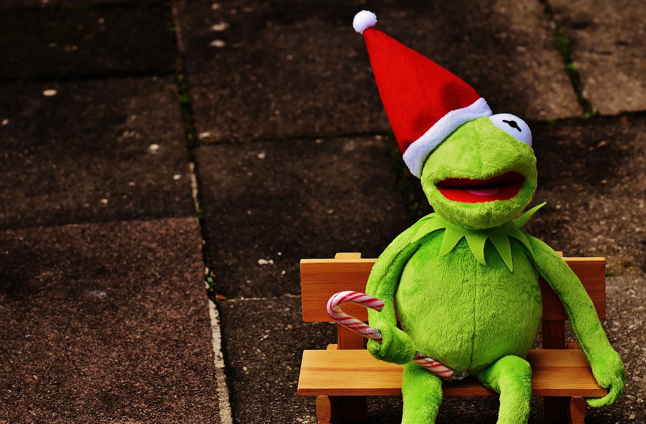 kermit frog christmas free photo