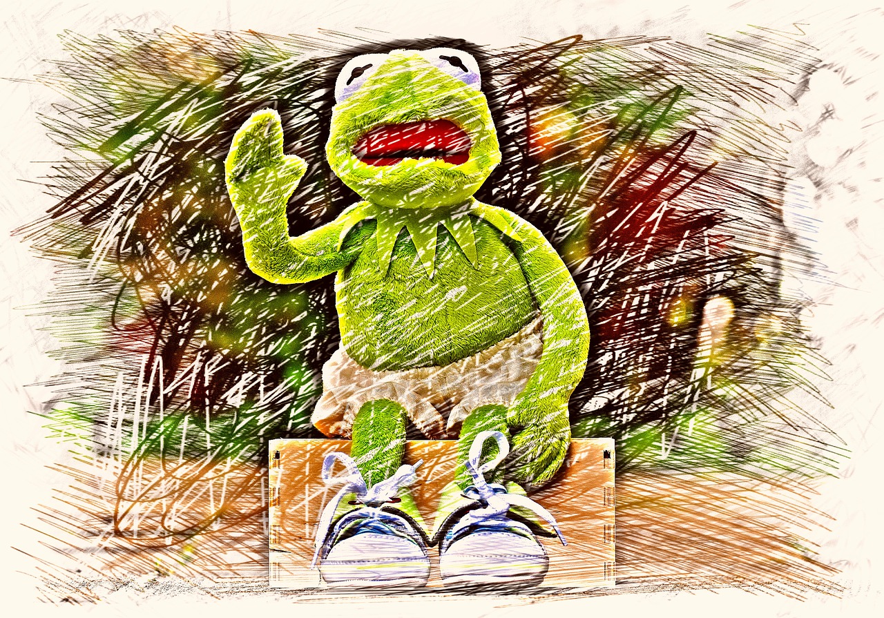 kermit sit bank free photo