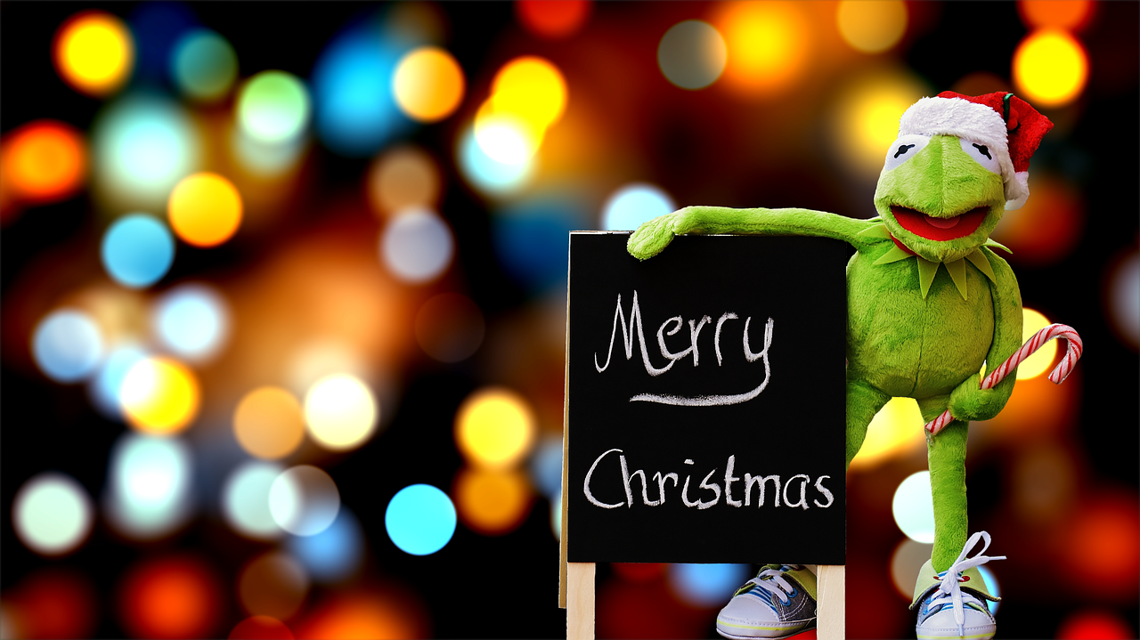 kermit frog christmas free photo