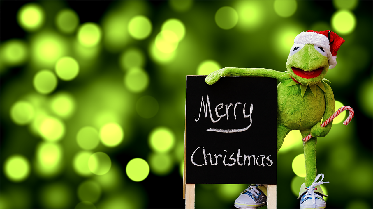 kermit frog christmas free photo