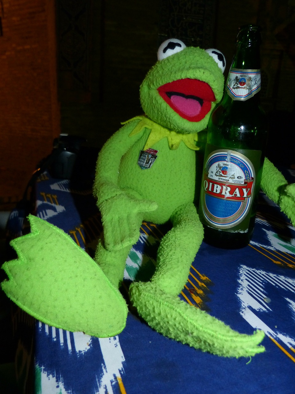 kermit frog beer free photo