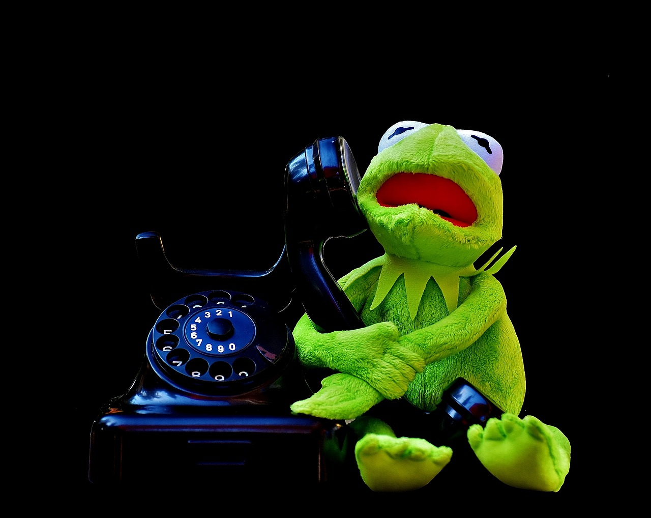 kermit frog phone free photo