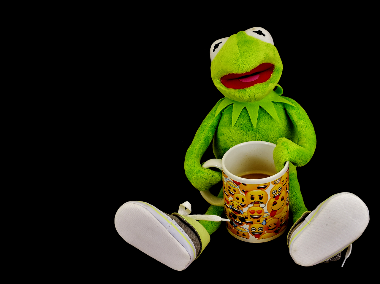 kermit coffee break frog free photo