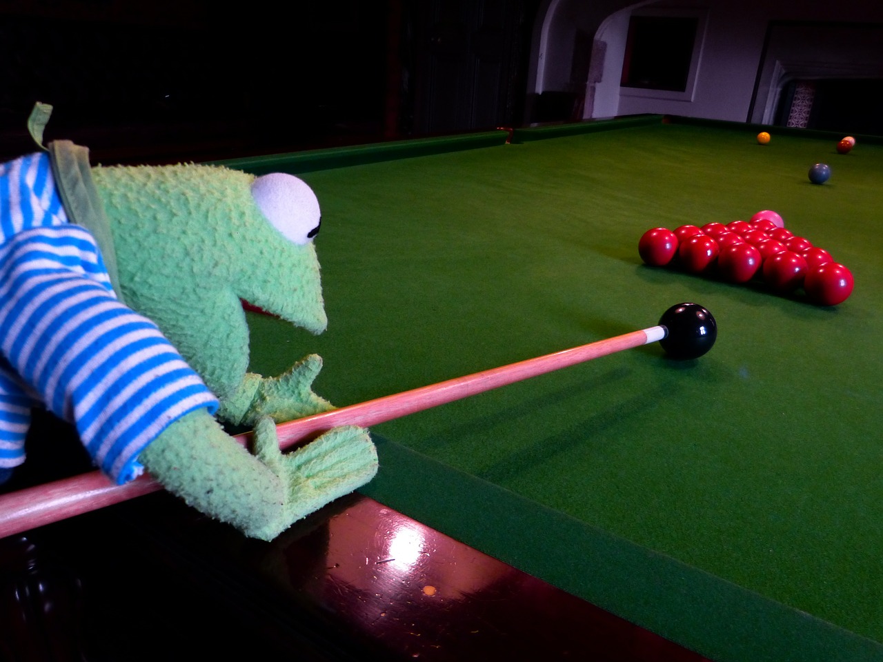 kermit frog billiards free photo
