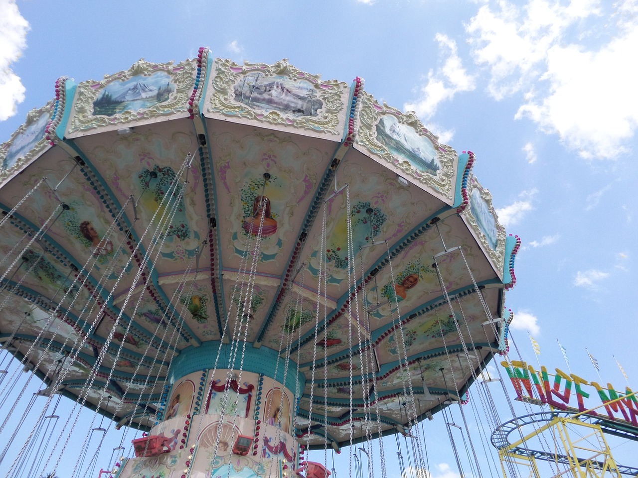kettenkarusell carousel sky free photo