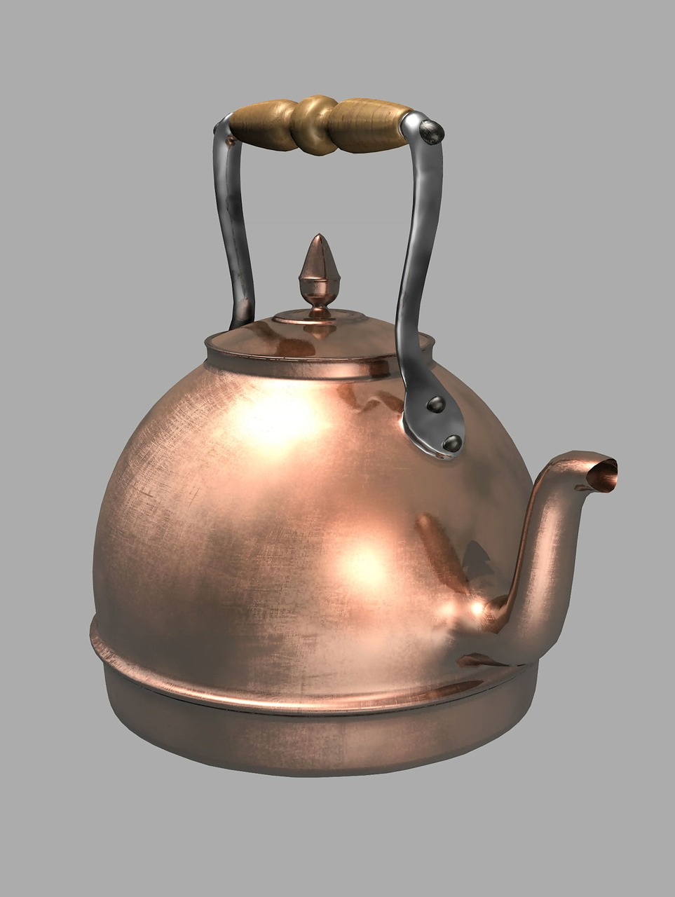 kettle copper kitchen free photo