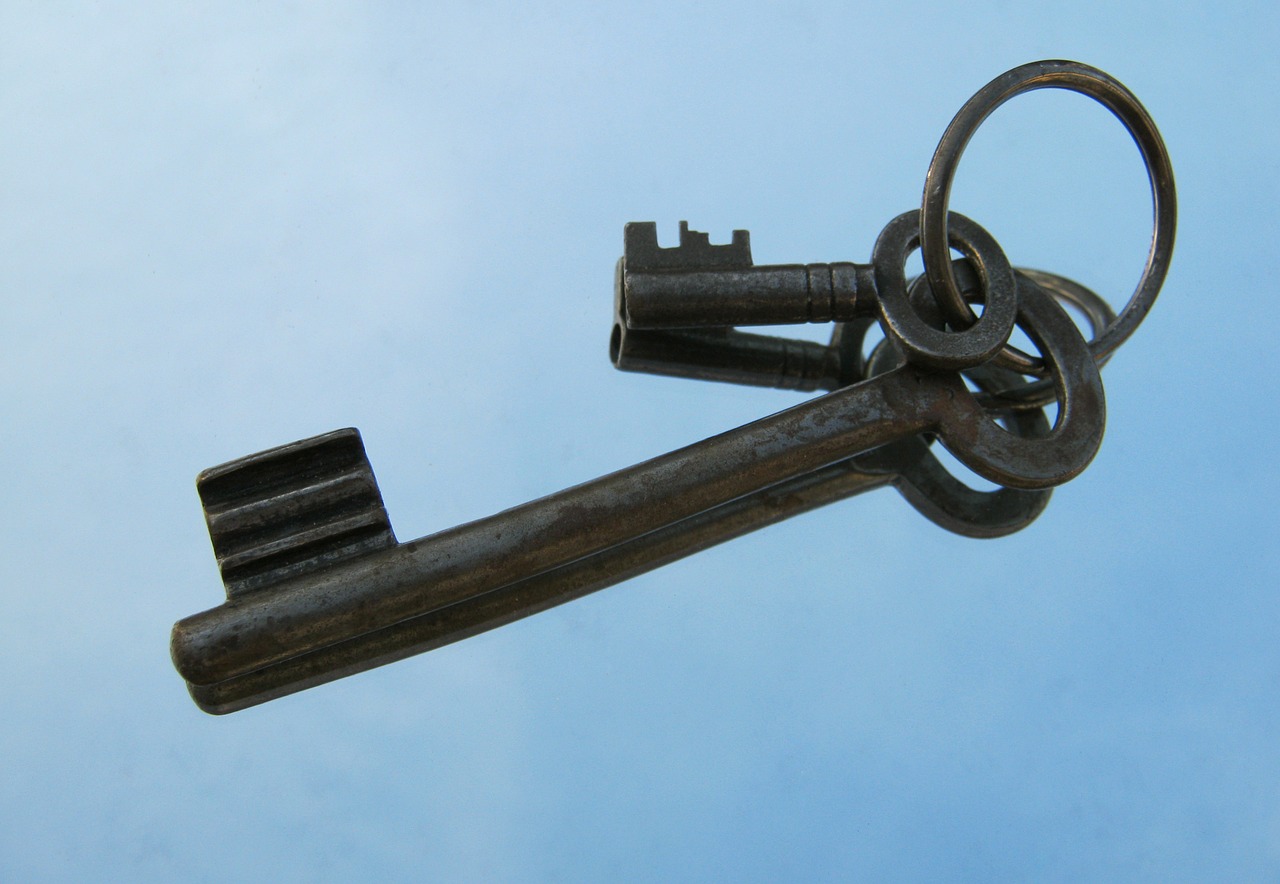 key metal close free photo