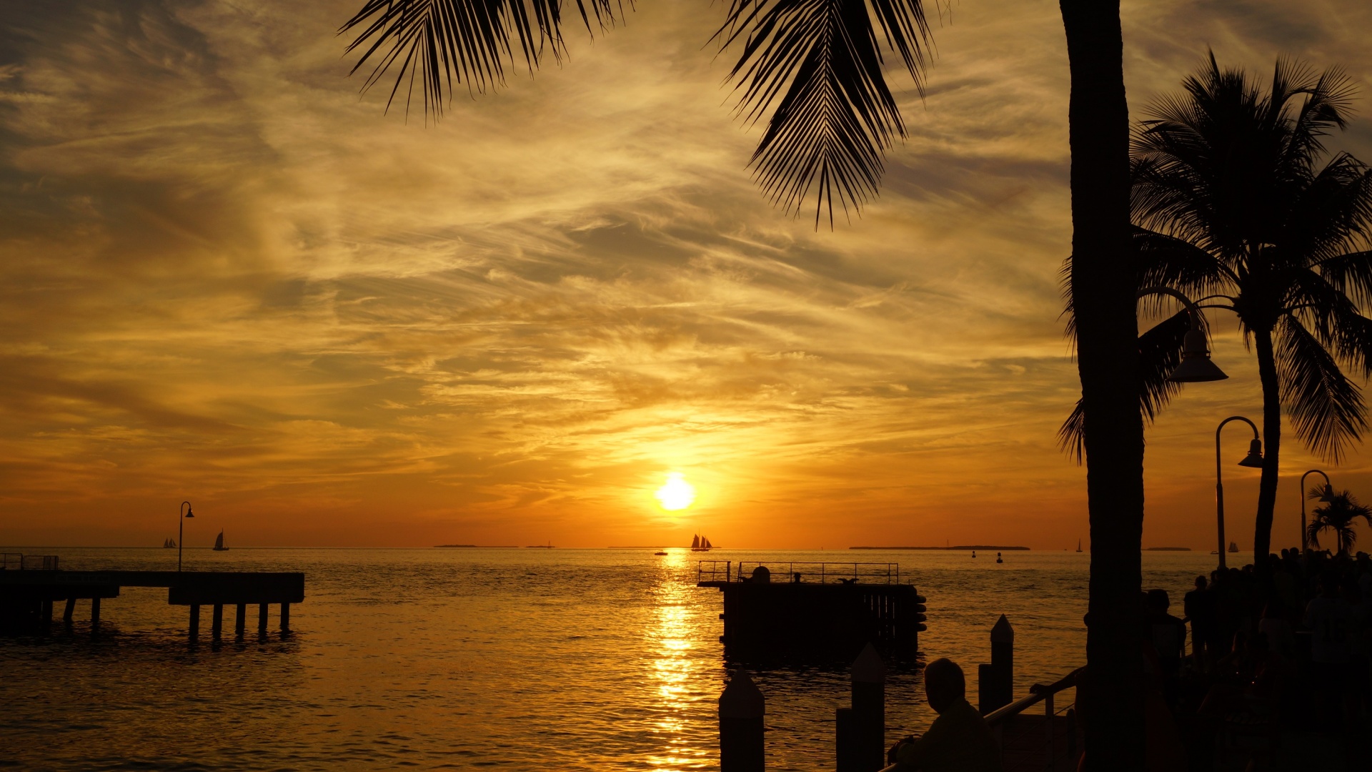 sunset key west florida free photo