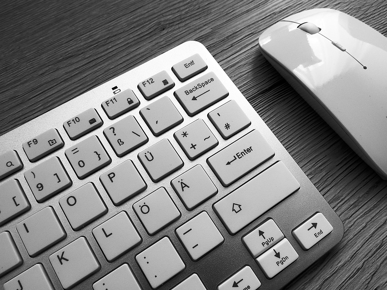 keyboard mouse desk free photo
