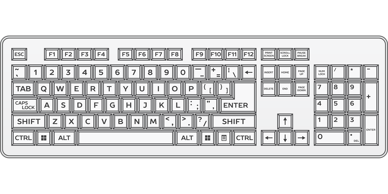 keyboard the keys on the keyboard typewriter free photo
