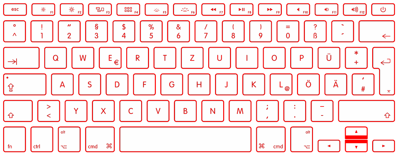 keyboard red leave free photo