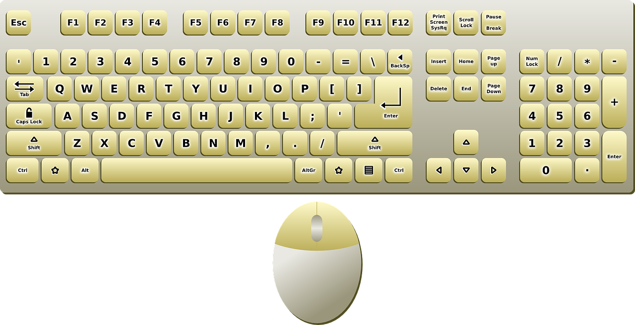 keyboard mouse top free photo