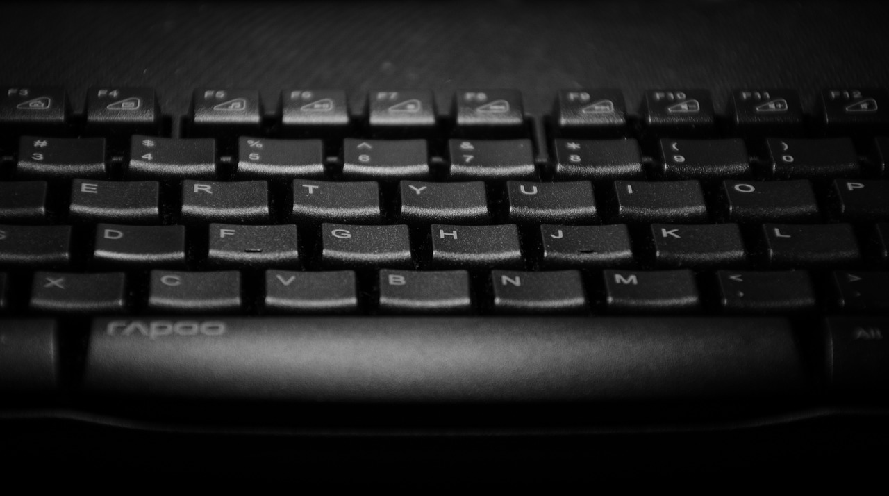 keyboard black and white button free photo