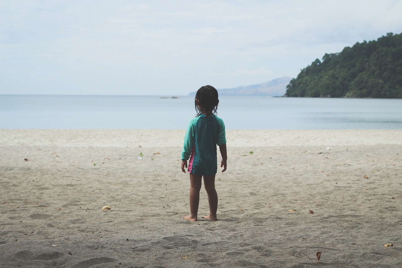 kid  beach  ocean free photo