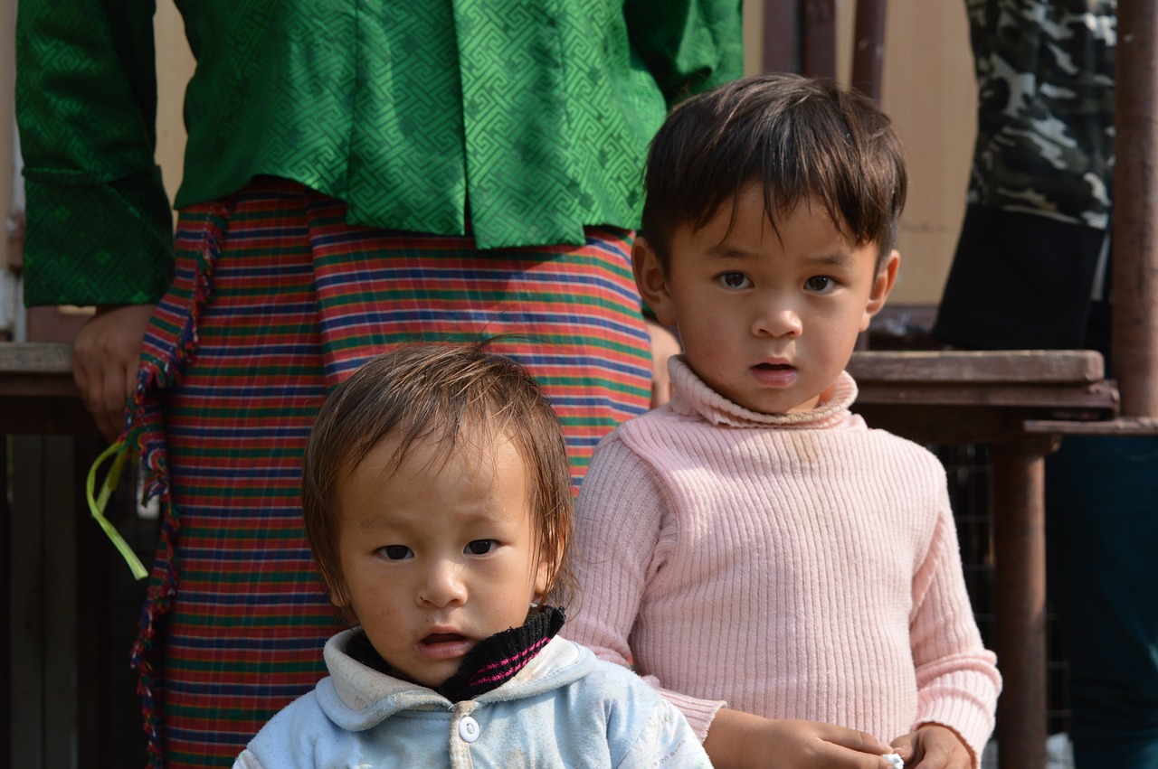 kids innocence bhutan free photo